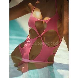 Monica Hansen Beachwear Starlight Cut-Out One-Piece Pink Small